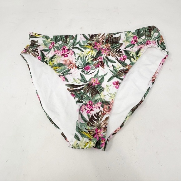 VICTORIA’S SECRET Women’s Multicolor Floral High Waist Bikini Bottom Brief Sz M - Picture 1 of 6